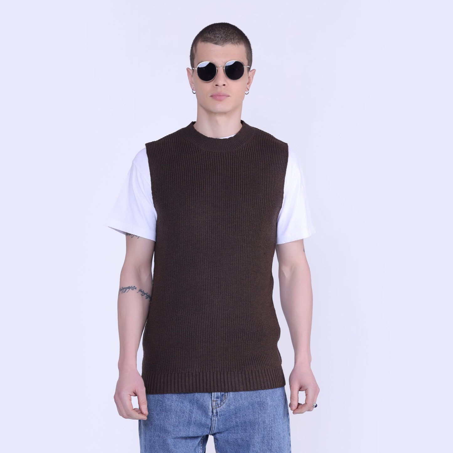 Textured Half Sweater