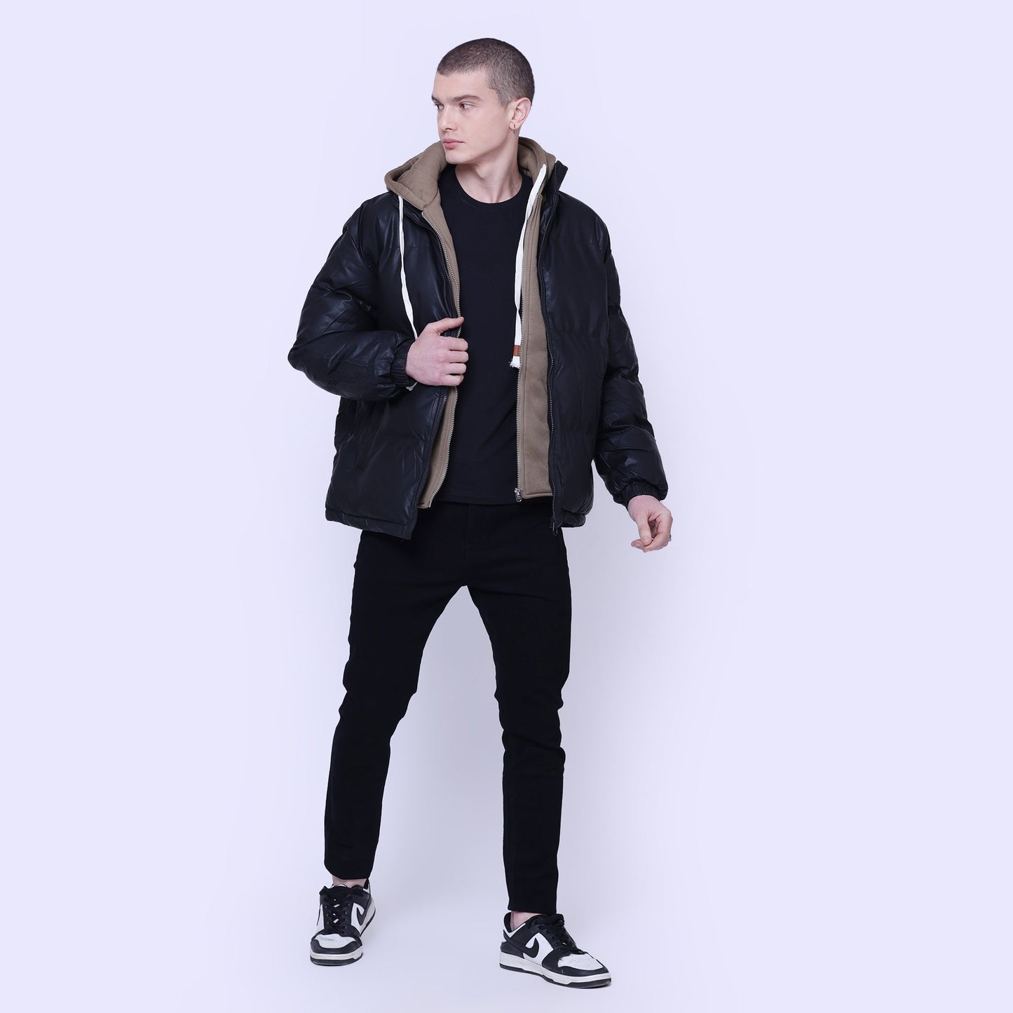 Hoodie Attached Puff Jacket
