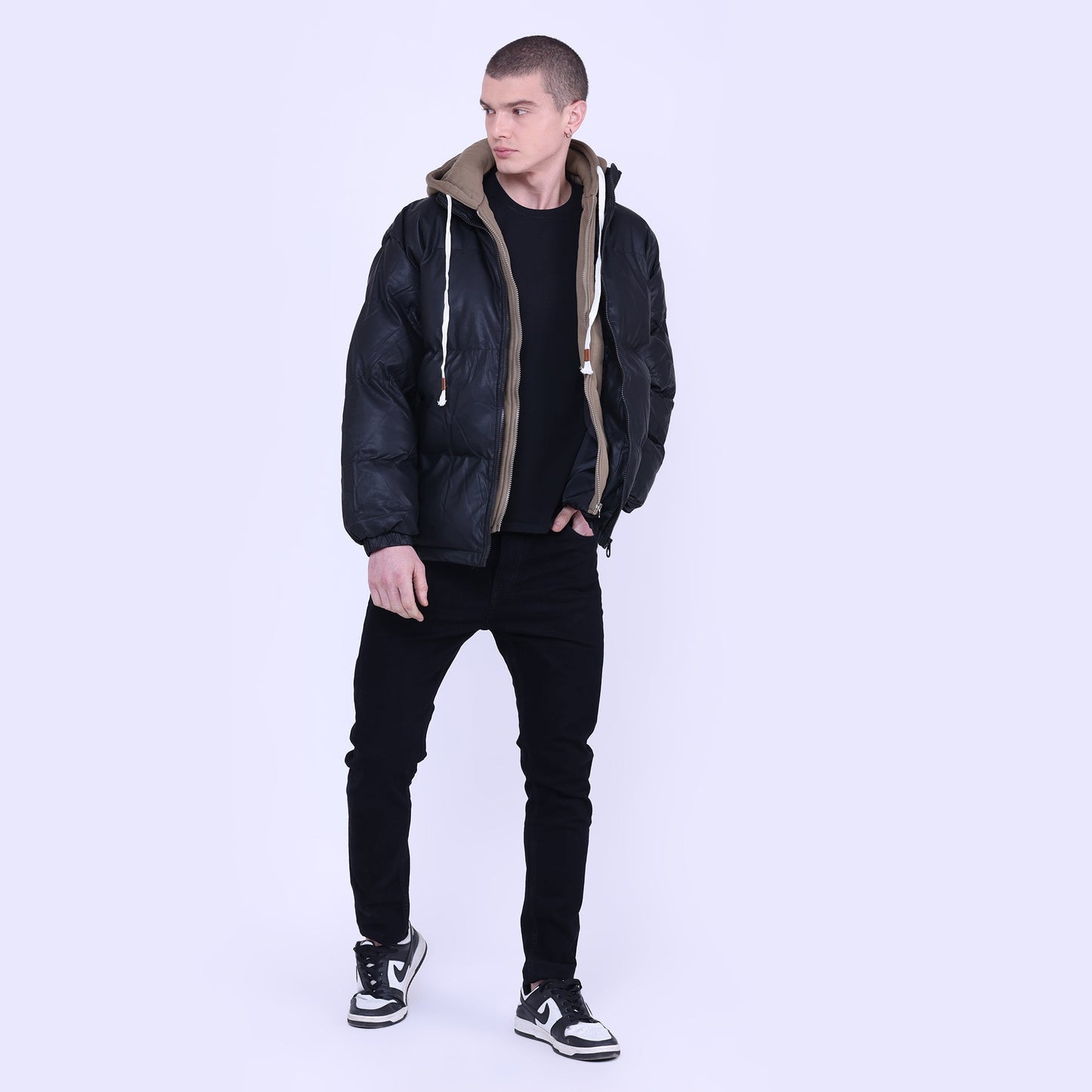 Hoodie Attached Puff Jacket