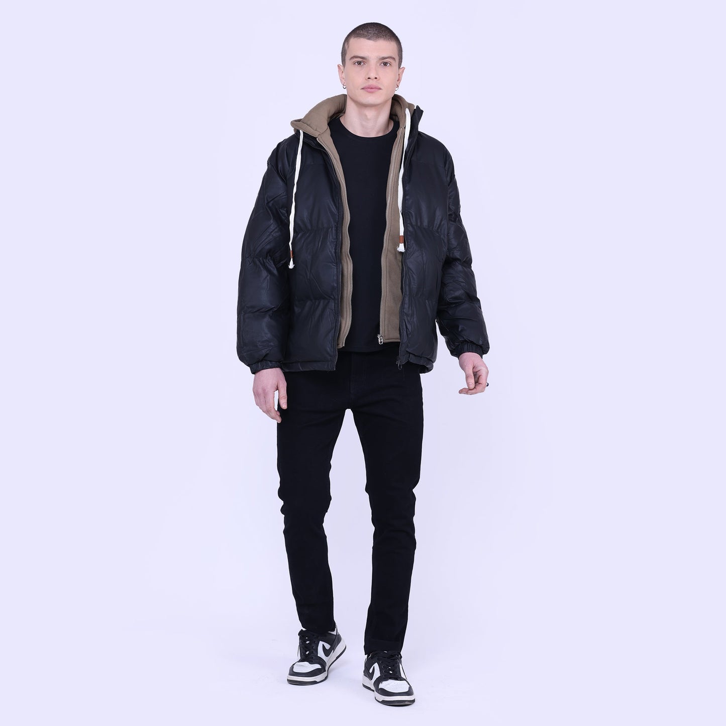 Hoodie Attached Puff Jacket