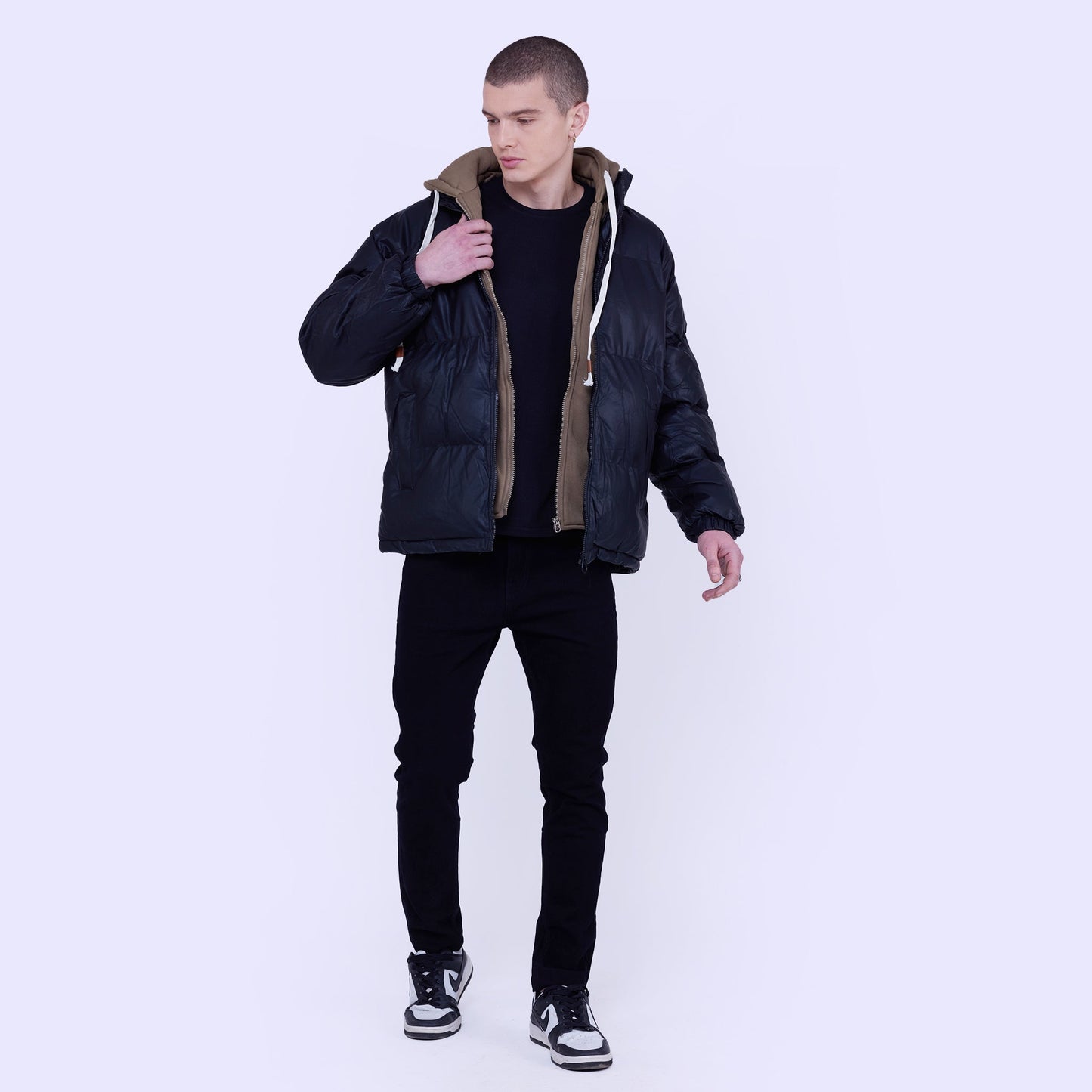 Hoodie Attached Puff Jacket