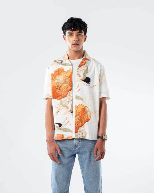 CRANE PRINT SHIRT