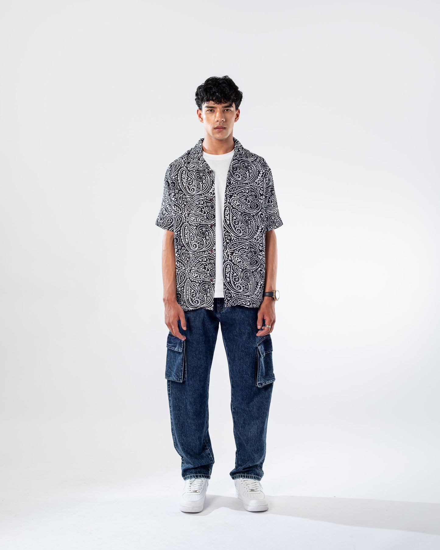 DENIM CARGO PANTS