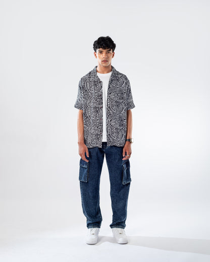 DENIM CARGO PANTS