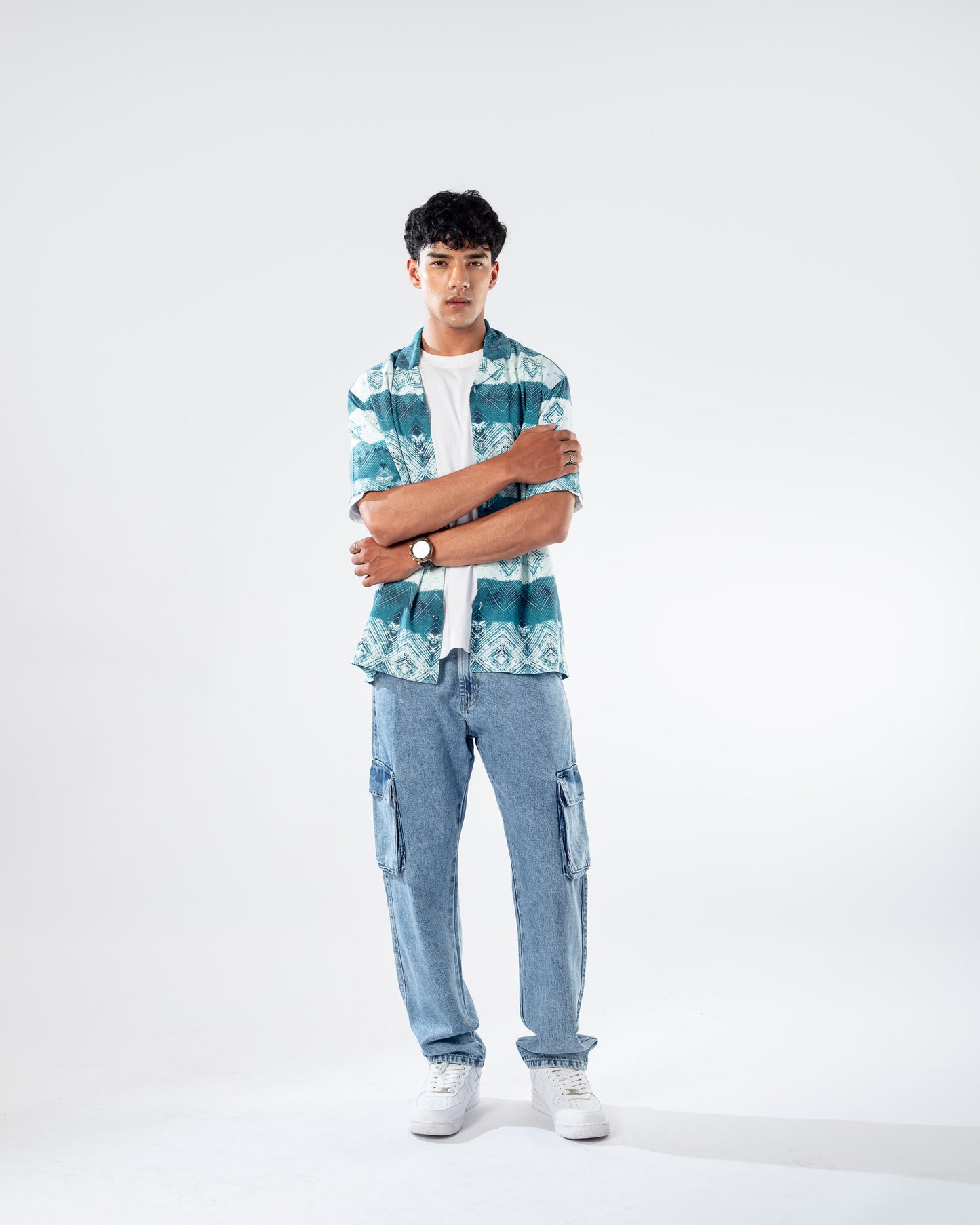 DENIM CARGO PANTS