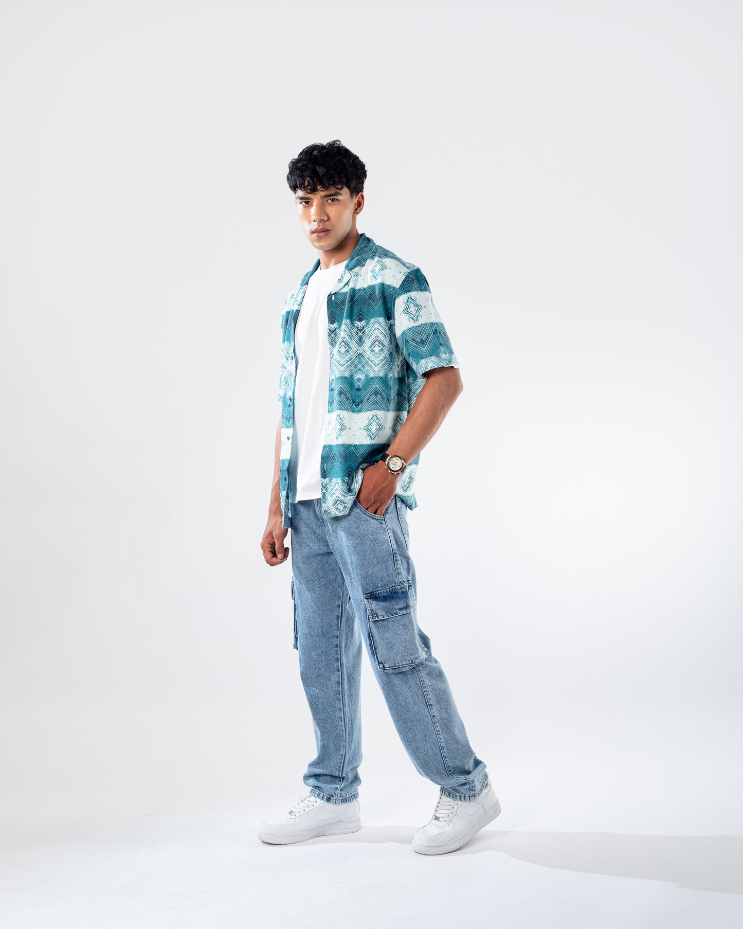 DENIM CARGO PANTS