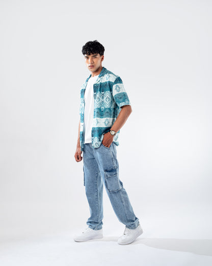 DENIM CARGO PANTS
